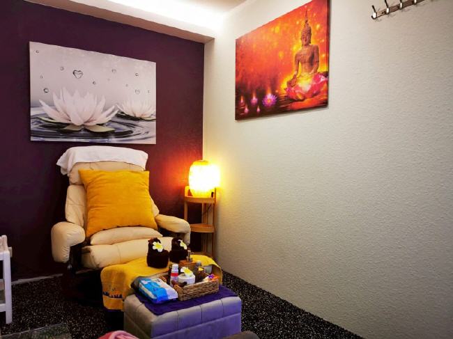 Massage-Sessel f&uuml;r Fu&szlig;reflexzonenmassage